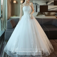 將圖片載入圖庫檢視器，The Henreitta Wedding Bridal Tube White Gown - WeddingConfetti