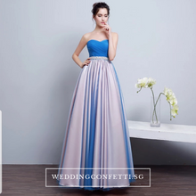 將圖片載入圖庫檢視器，The Kirsten Blue Ombre Tube Gown - WeddingConfetti