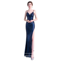 將圖片載入圖庫檢視器，The Soleil Blue/Wine Red/Green Sleeveless Sequined Dress - WeddingConfetti