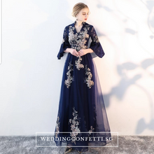 將圖片載入圖庫檢視器，The Kaftan Blue/Red Floral Gown (Available in 2 colours) - WeddingConfetti