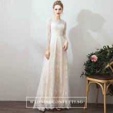 將圖片載入圖庫檢視器，The Jerena Wedding Bridal Long Sleeves Gown - WeddingConfetti