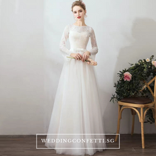 將圖片載入圖庫檢視器，The Jerena Wedding Bridal Long Sleeves Gown - WeddingConfetti