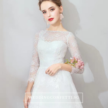 將圖片載入圖庫檢視器，The Caitlyn Wedding Bridal Bohemian White Long Sleeves Gown - WeddingConfetti
