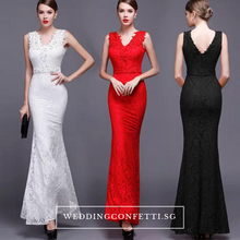 將圖片載入圖庫檢視器，The Delia Sleeveless White / Red / Black Dress - WeddingConfetti