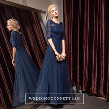 將圖片載入圖庫檢視器，The Arelle Long Sleeves Black/White/Pink/Red/Blue Gown (Available in 4 colours) - WeddingConfetti