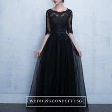 將圖片載入圖庫檢視器，The Arelle Long Sleeves Black/White/Pink/Red/Blue Gown (Available in 4 colours) - WeddingConfetti