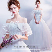 將圖片載入圖庫檢視器，The Athelia Wedding Bridal Off Shoulder Ball Gown - WeddingConfetti