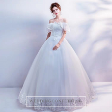 將圖片載入圖庫檢視器，The Athelia Wedding Bridal Off Shoulder Ball Gown - WeddingConfetti