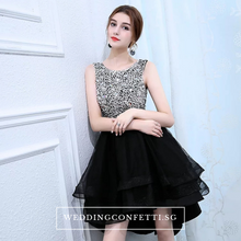 將圖片載入圖庫檢視器，The Alethea Black Sequined Gown - WeddingConfetti