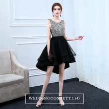 將圖片載入圖庫檢視器，The Alethea Black Sequined Gown - WeddingConfetti