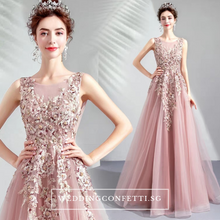 將圖片載入圖庫檢視器，The Lovelia Pink Sleeveless Gown - WeddingConfetti
