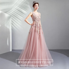 將圖片載入圖庫檢視器，The Lovelia Pink Sleeveless Gown - WeddingConfetti