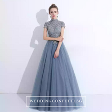 將圖片載入圖庫檢視器，The Ariana Champagne / Blue / Red Tulle Lace Gown (Available in 3 Colours) - WeddingConfetti