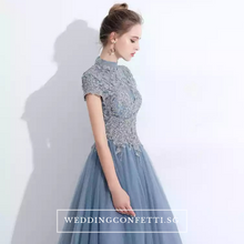 將圖片載入圖庫檢視器，The Ariana Champagne / Blue / Red Tulle Lace Gown (Available in 3 Colours) - WeddingConfetti