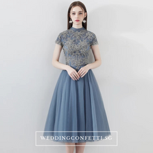 將圖片載入圖庫檢視器，The Ariana Champagne / Blue / Red Tulle Lace Gown (Available in 3 Colours) - WeddingConfetti