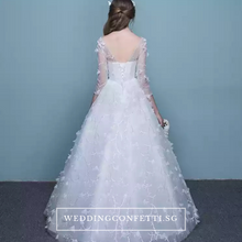 將圖片載入圖庫檢視器，The Patrina Wedding Bridal Long Illusion Sleeves Gown - WeddingConfetti