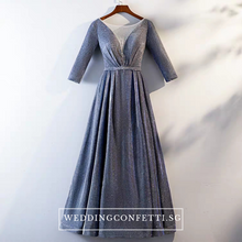 將圖片載入圖庫檢視器，The Cailey Iridescent Long Sleeves Gown (Available in 4 colours) - WeddingConfetti