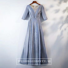 將圖片載入圖庫檢視器，The Cailey Iridescent Long Sleeves Gown (Available in 4 colours) - WeddingConfetti