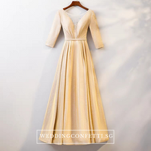 將圖片載入圖庫檢視器，The Cailey Iridescent Long Sleeves Gown (Available in 4 colours) - WeddingConfetti