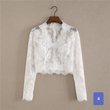將圖片載入圖庫檢視器，Wedding Bridal Overlay / Bolero Jacket (Long Sleeves) - WeddingConfetti
