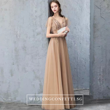 將圖片載入圖庫檢視器，The Charlene Champagne Tulle Gown - WeddingConfetti
