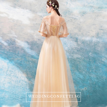 將圖片載入圖庫檢視器，The Windermere Gold Flare Sleeves Gown - WeddingConfetti