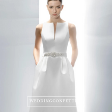 將圖片載入圖庫檢視器，The Roxanda Wedding Bridal Satin Gown (Customisable) - WeddingConfetti