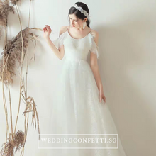 將圖片載入圖庫檢視器，The Viveca Wedding Bridal Off Shoulder Dress - WeddingConfetti
