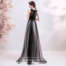 將圖片載入圖庫檢視器，The Cornelia Black Lace Sleeveless Ombre Dress - WeddingConfetti