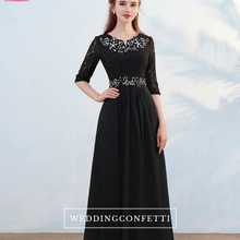 將圖片載入圖庫檢視器，The Kistina Long Sleeves Royal Blue / White / Red / Fuchsia / Black Dress  (Available in 5 colours) - WeddingConfetti