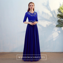 將圖片載入圖庫檢視器，The Kistina Long Sleeves Royal Blue / White / Red / Fuchsia / Black Dress  (Available in 5 colours) - WeddingConfetti