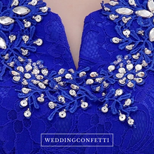 將圖片載入圖庫檢視器，The Kistina Long Sleeves Royal Blue / White / Red / Fuchsia / Black Dress  (Available in 5 colours) - WeddingConfetti