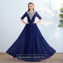 將圖片載入圖庫檢視器，The Kassandra Wedding Bridal Purple / Red / White / Navy Blue / Sky Blue Bridesmaid Dress - WeddingConfetti