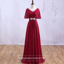 將圖片載入圖庫檢視器，The Klaris Short Sleeves Chiffon Dress - WeddingConfetti