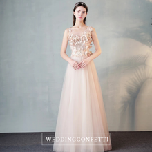 將圖片載入圖庫檢視器，The Caryssa Pink Sleeveless Butterfly Lace Dress - WeddingConfetti