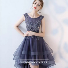 將圖片載入圖庫檢視器，The Cecil Blue Hi Low Sleeveless Dress - WeddingConfetti
