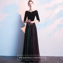 將圖片載入圖庫檢視器，The Rita Black Ombre Long Sleeves Gown - WeddingConfetti