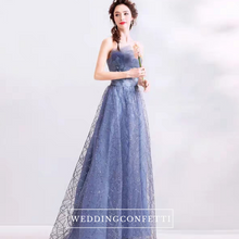 將圖片載入圖庫檢視器，The Yennie Tube Blue Gown - WeddingConfetti