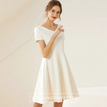 將圖片載入圖庫檢視器，The Mary White Short Sleeeves Dress (Available in Long Sleeves) - WeddingConfetti