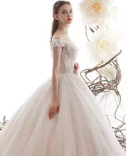 將圖片載入圖庫檢視器，The Claris Wedding Bridal Tulle Off Shoulder Gown - WeddingConfetti
