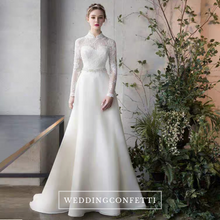 將圖片載入圖庫檢視器，The Mayrine Wedding Bridal Long Sleeves Gown - WeddingConfetti