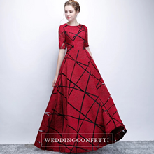 將圖片載入圖庫檢視器，The Eliza Red Long Sleeves Dress - WeddingConfetti