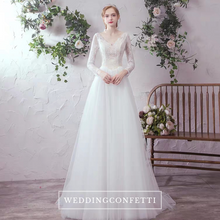 將圖片載入圖庫檢視器，The Adrienne Wedding Bridal Long Sleeves Gown - WeddingConfetti