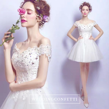 將圖片載入圖庫檢視器，The Jayley Off Shoulder Short Dress - WeddingConfetti