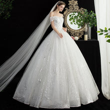將圖片載入圖庫檢視器，The Delaine Wedding Bridal Off Shoulder Gown - WeddingConfetti