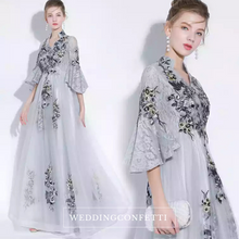 將圖片載入圖庫檢視器，The Grecia Floral Trumpet Sleeves Lace Dress(Available in 4 colours) - WeddingConfetti