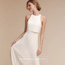 將圖片載入圖庫檢視器，The Fleur Wedding Bridal Crop Top Maxi &amp; Skirt (Customisable) - WeddingConfetti