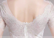 將圖片載入圖庫檢視器，The Nikita Wedding Bridal Short Sleeve Lace Dress - WeddingConfetti