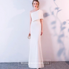 將圖片載入圖庫檢視器，The Leia Toga White Gown - WeddingConfetti