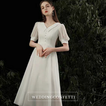 將圖片載入圖庫檢視器，The Franca Wedding Bridal Short Sleeve White Dress - WeddingConfetti